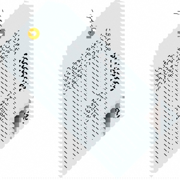 Blank Tag: 4-3/4'' High, Blue, Synthetic Paper